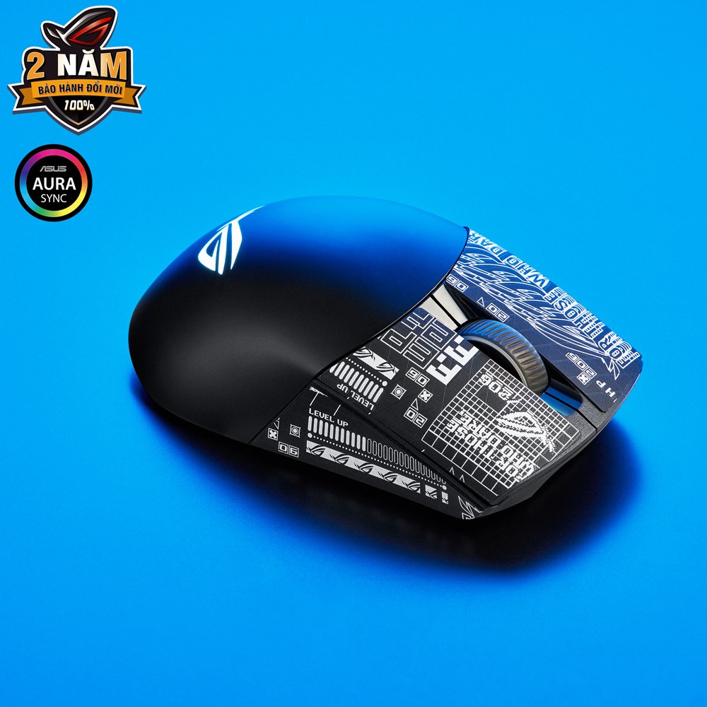 Chuột gaming FPS không dây ROG KERIS Wireless AIMPOINT màu đen, cảm biến ROG Aimpoint độc quyền 36000 DPI