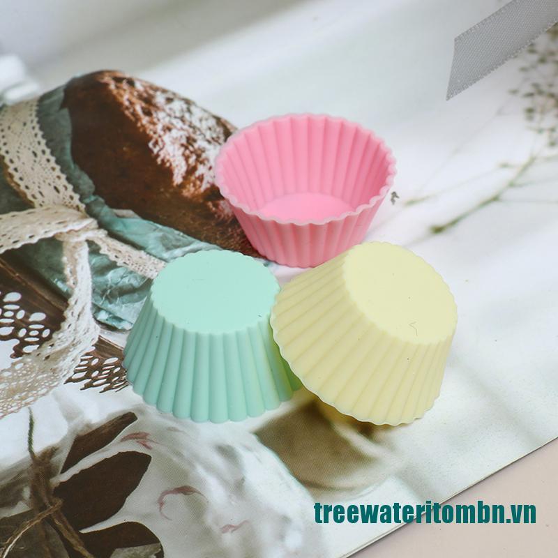 Set 12 Khuôn Làm Bánh Cupcake Bằng Silicon Tiện Dụng