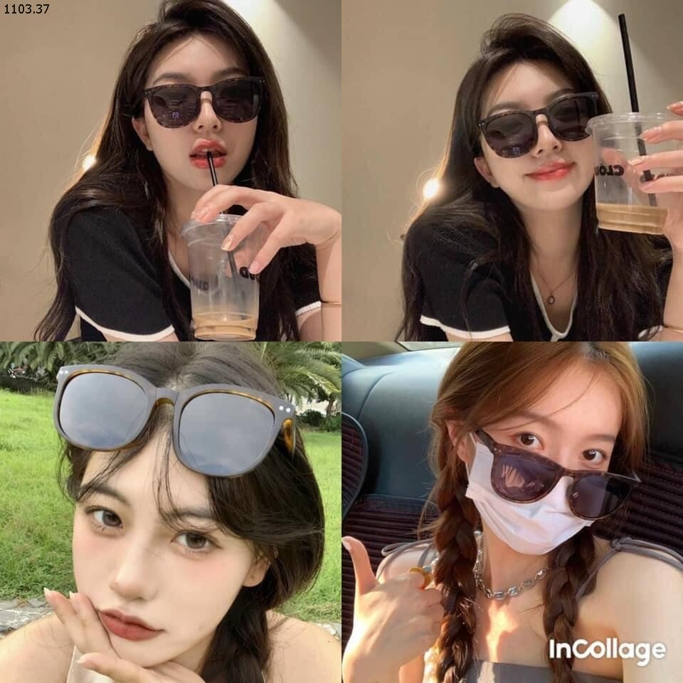 Mắt kính mát gấp gọn kèm bao da sang trọng phong cách hàn quốc cho nữ