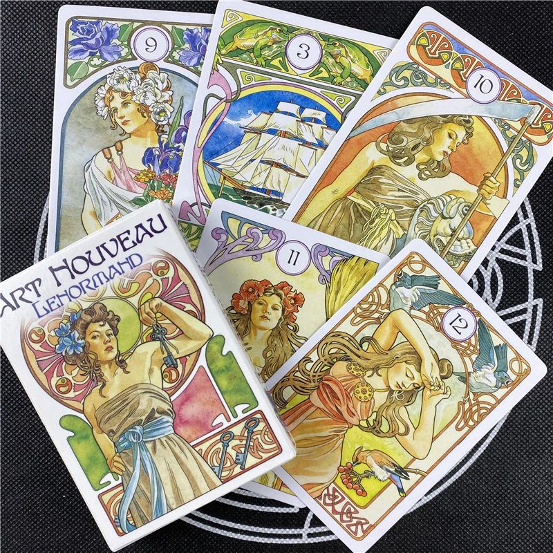 Bài Oracle Art Nouveau Lenormand Oracle Tặng Đá Thanh Tẩy E63