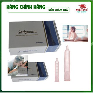 Siêu mỏng- bao cao su sarkamura hộp 12 cái- bcs siêu mỏng-tăng khoái cảm