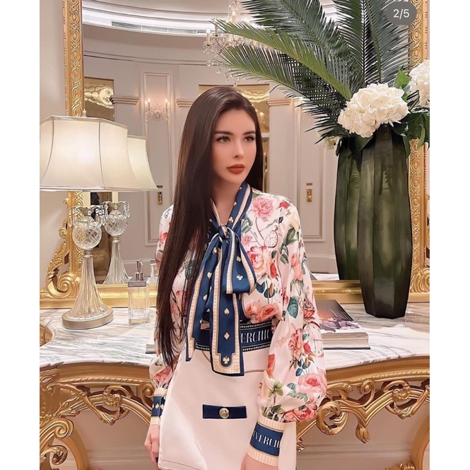 SET TAY VON KÈM CHÂN VÁY CHỮ A