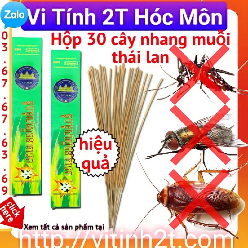 HỘP NHANG MUỖI CÂY THÁI LAN CHUẨN mỗi hộp 30 cây