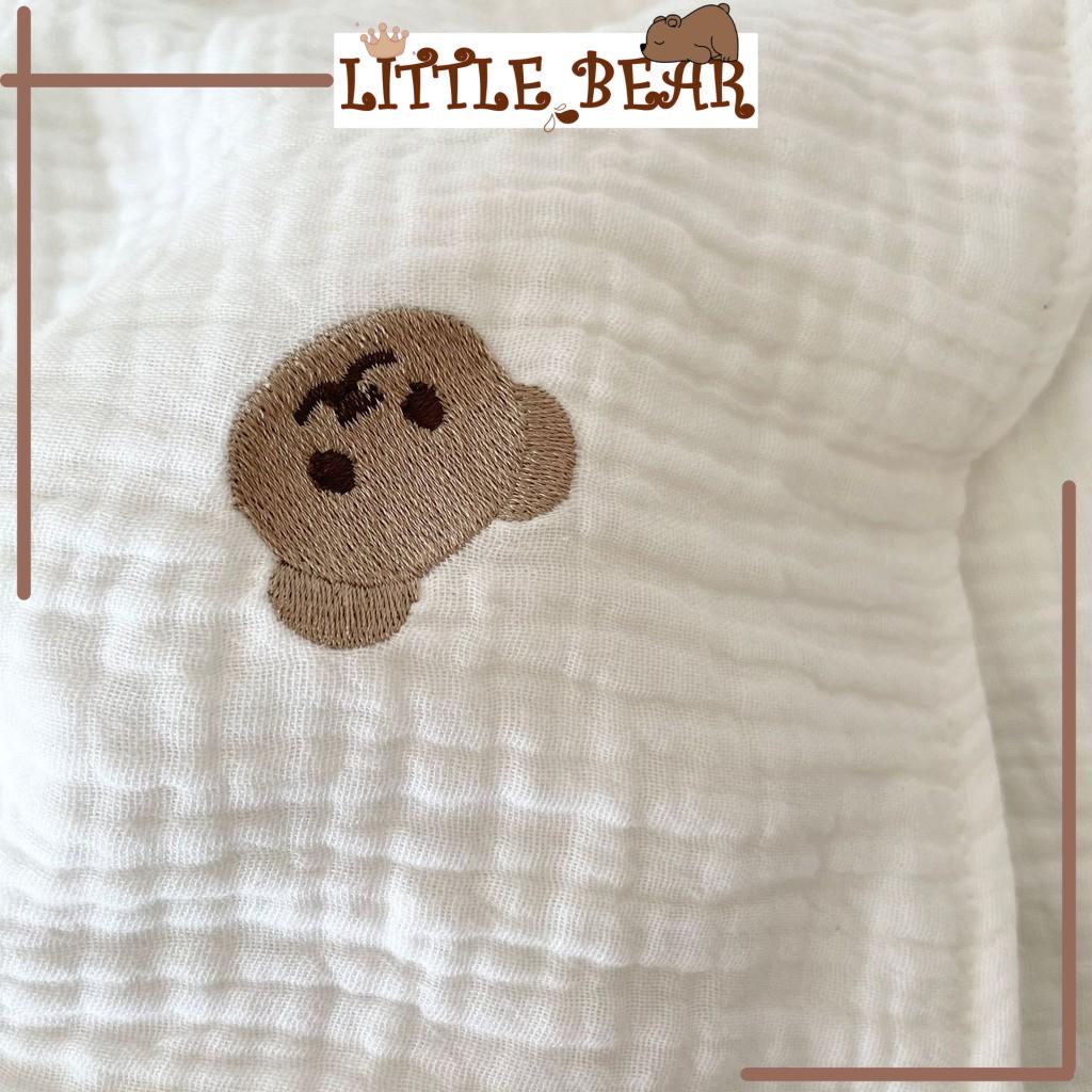 Chăn xô cho bé chất liêu organic 100% an toàn cho bé phong cách hàn quốc - Little Bear