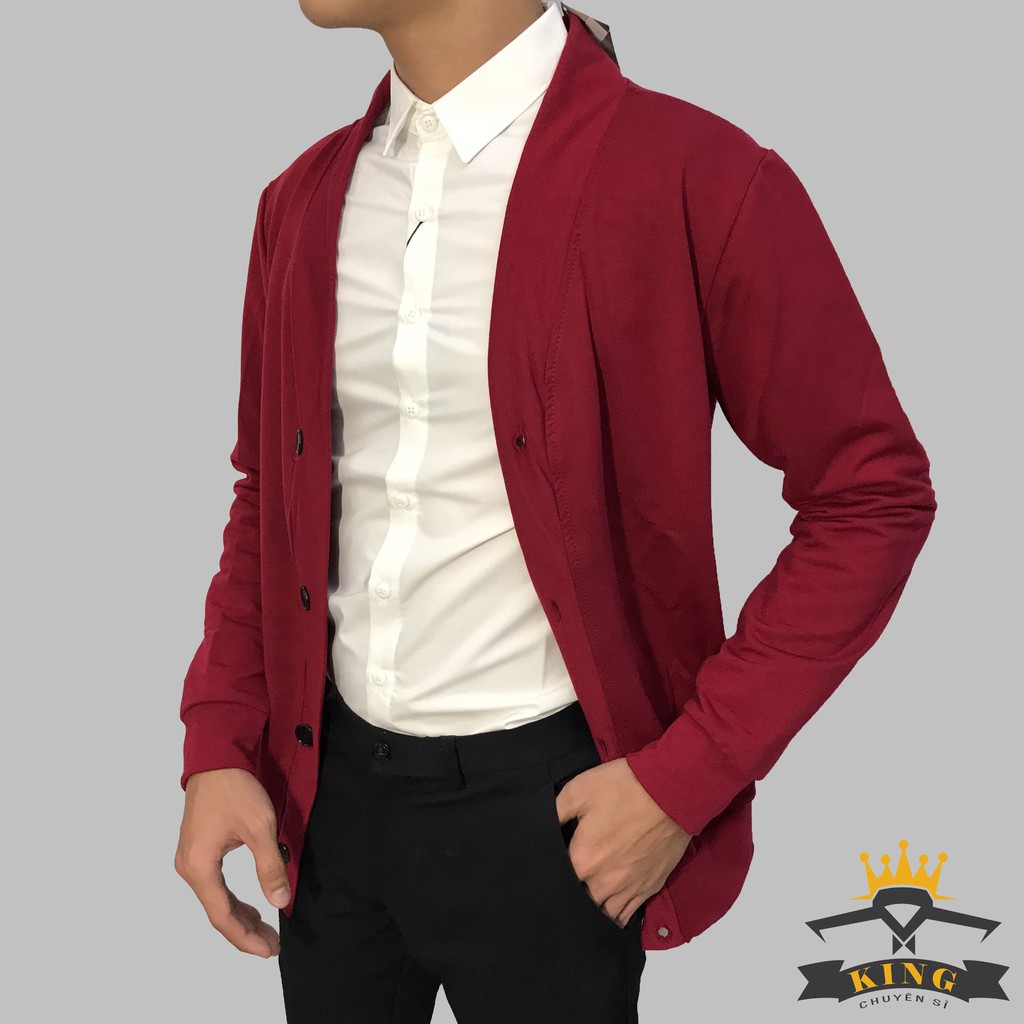 Áo khoác cardigan nam KING tay dài chất thun dày dặn phong cách hàn quốc trẻ trung năng động K125 K124