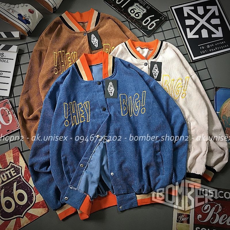 [Ảnh + Video thật] Áo khoác bomber Nhung HEY.B style Unisex dành cho cả nam và nữ (freesize - 3 màu) | BigBuy360 - bigbuy360.vn