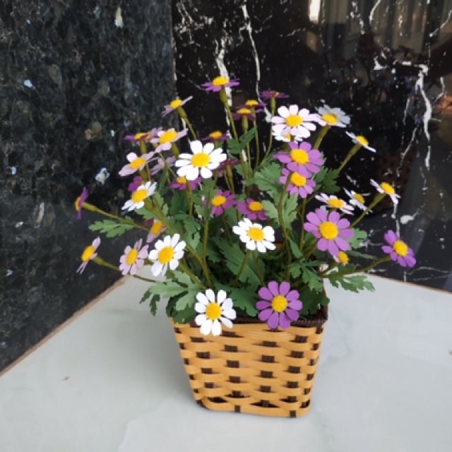 Set bộ nguyên liệu làm 100 bông hoa cúc tana(kèm video hướng dẫn cách làm) bằng giấy mỹ thuật