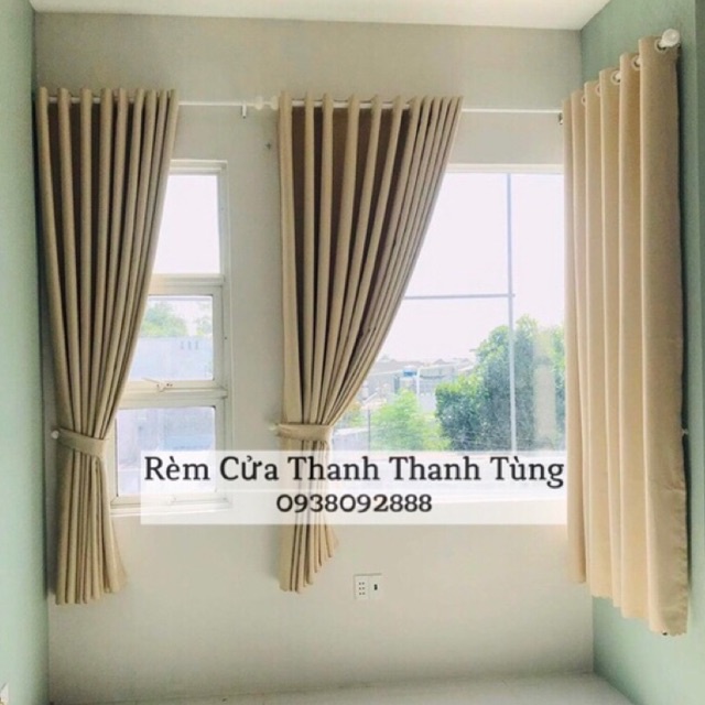 [Giảm 15k đơn 0đ] Rèm cửa chính, cửa sổ chống nắng, cản sáng gấm mịn cao cấp, may theo yêu cầu