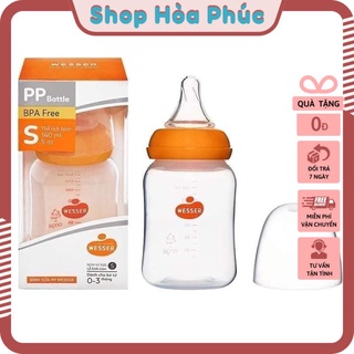 Bình wesser cổ hẹp 60ml/140ml/250ml mẫu mới nhất cho bé