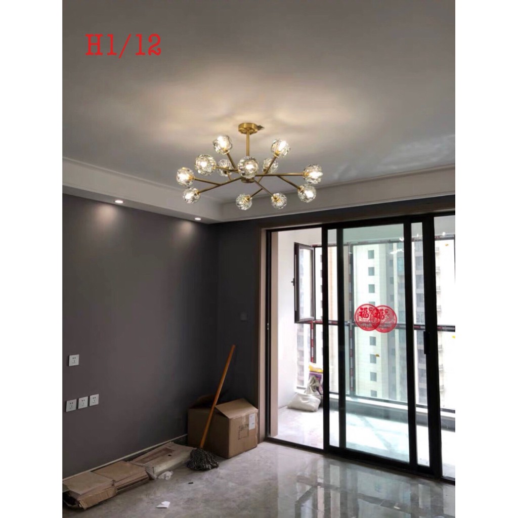Đèn Chùm Trang Trí - Đèn Phòng Khách Hiện Đại 15 Bóng Cao Cấp Phong Cách Châu Âu-Có Kèm Bóng Đèn Led - Bảo Hành 2 Năm