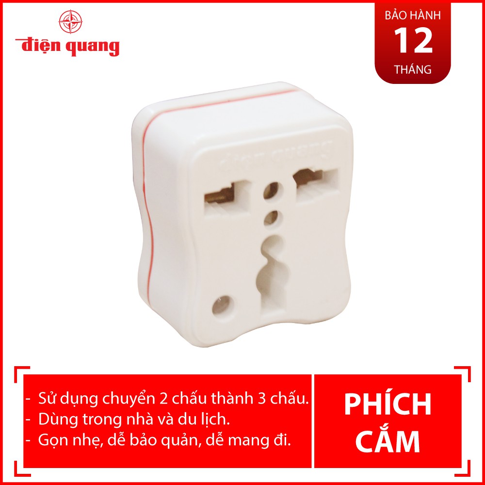 Phích cắm chuyển Điện Quang ĐQ UA2A (màu ngẫu nhiên)