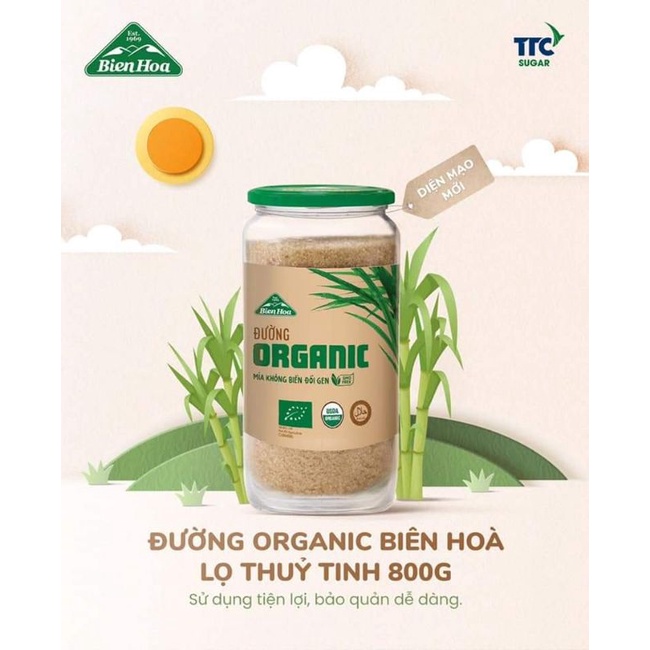 Đường Organic Biên Hòa 800g