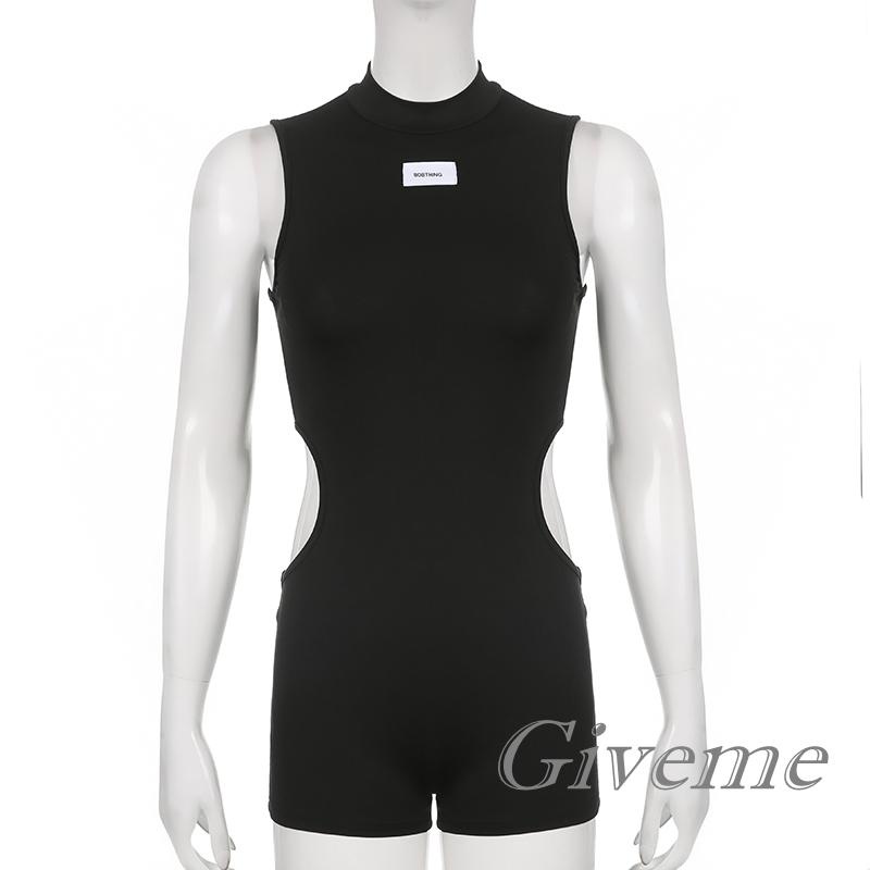 Bộ Áo Liền Quần Cộc Tay Thêu Chữ Givenme