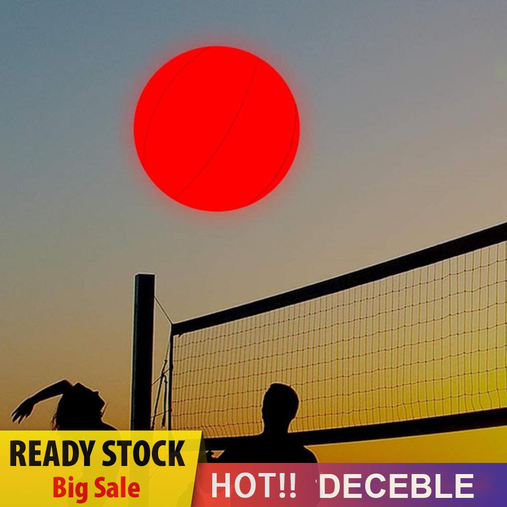 deceble Inflatable Beach Ball Remote Control LED Light Swimming Pool Ball Party Toy