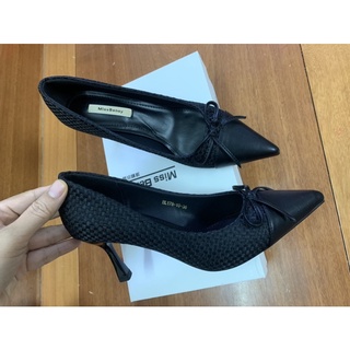 giầy 7cm mũi nhọn, gót chống xước