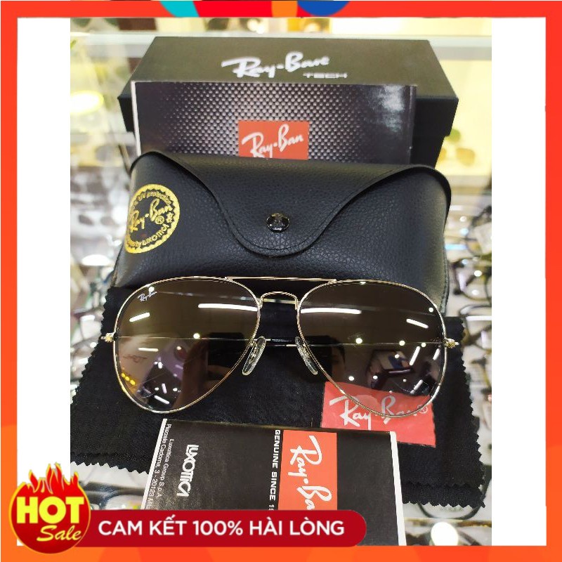 Trọn bộ Kính Ray Ban phi công RB 3025 003/32 AVIATORS LARGE