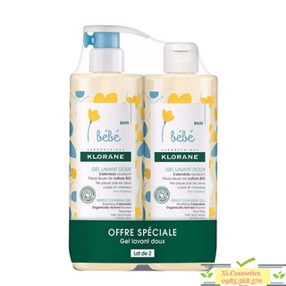 Sữa tắm gội 2in1 Klorane bebe mẫu mới nhất chai 500ml