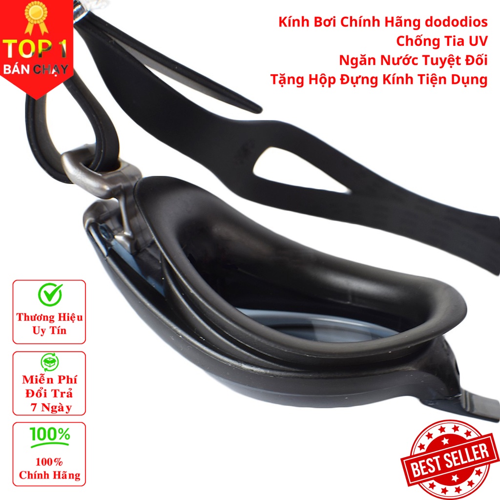Kính bơi người lớn nam nữ cao cấp chính hãng dododios -  chống nước, chống mờ, chống tia UV Có tặng mũ bơi
