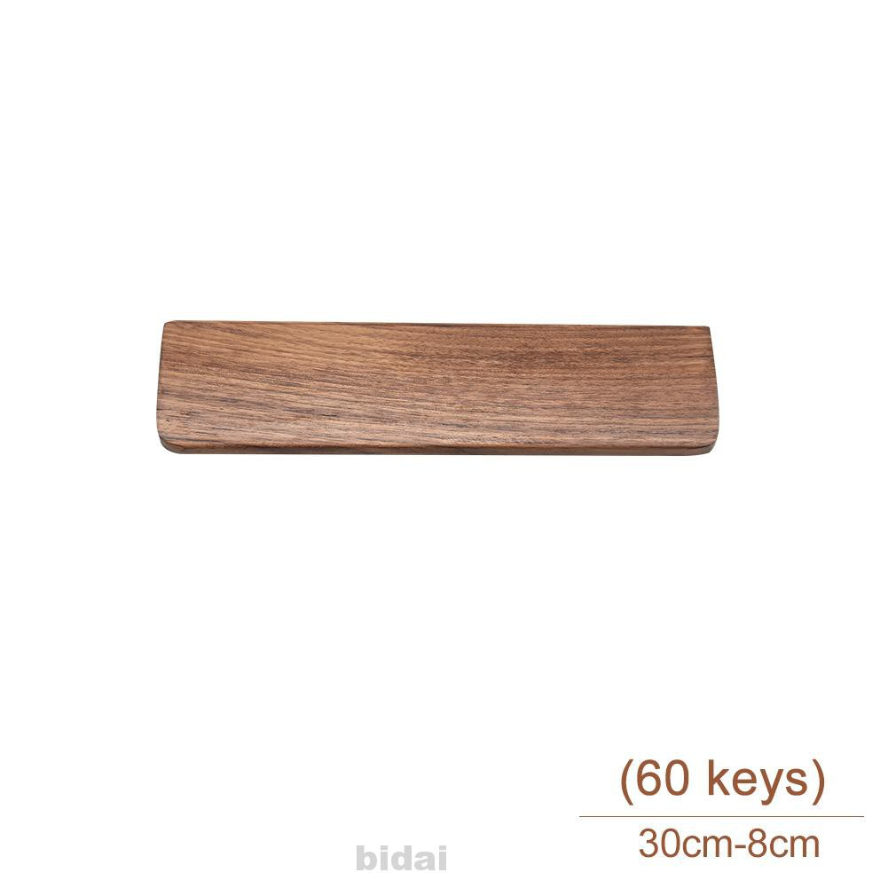 Comfortable Durable Ergonomic Gaming Pain Relief Polished Surface Walnut Wood Easy Typing Keyboard Wrist Rest Pad