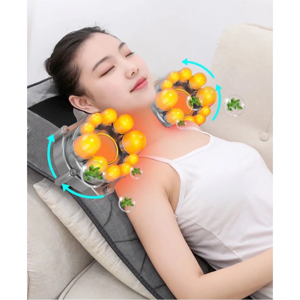 Đệm Massage toàn thân⚡[𝐁𝐀̉𝐎 𝐇𝐀̀𝐍𝐇 𝟏𝟐 𝐓𝐇𝐀́𝐍𝐆]⚡Hồng Ngoại Đa Điểm Rung Cao Cấp Đệm Massage Kèm Gối Massage phiên bản 2021