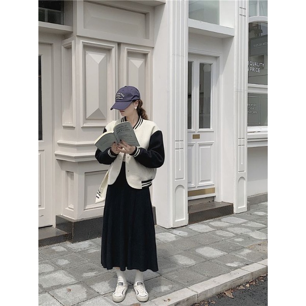 Chân váy len dài siêu Hàn Quốc nhiều màu