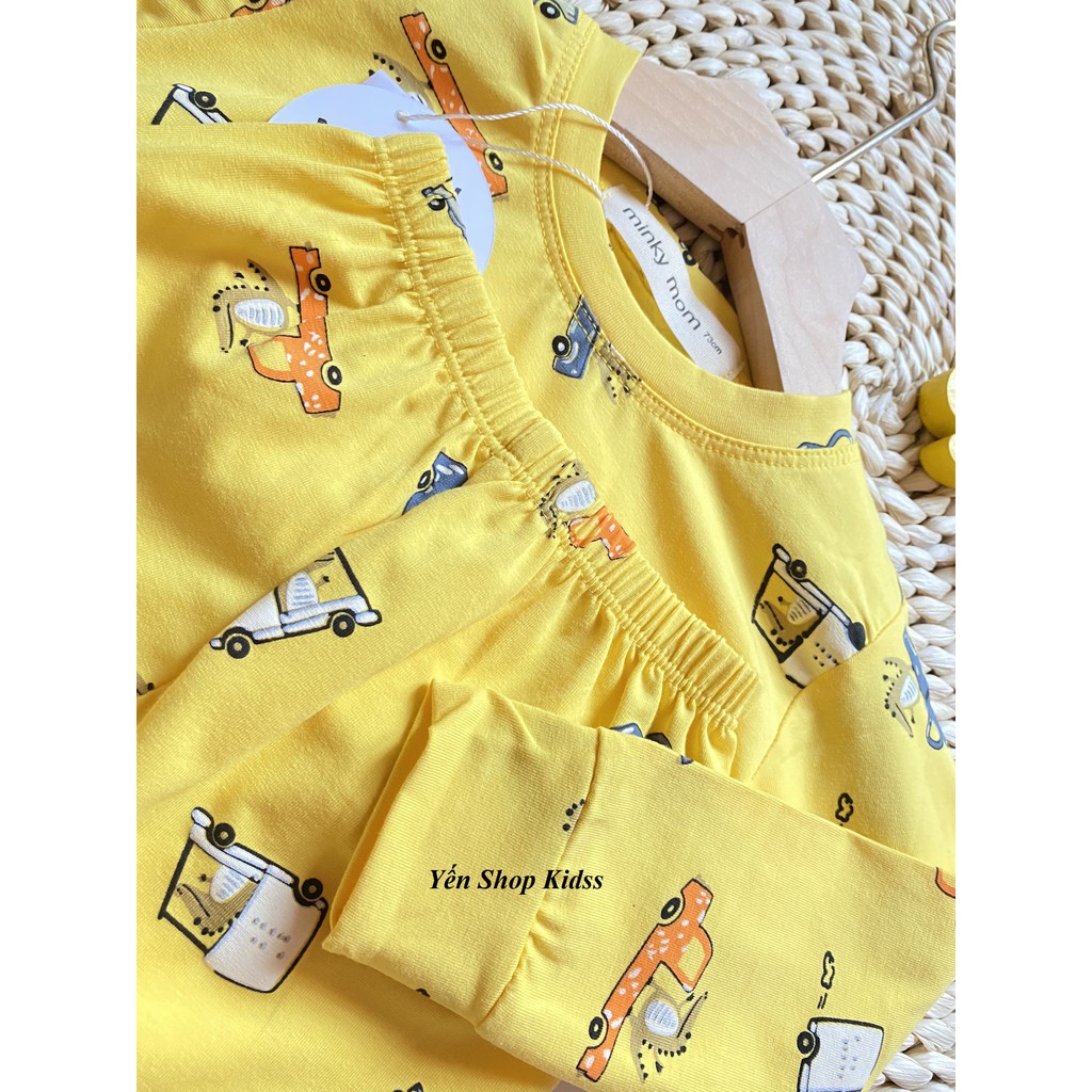 Sale !!! Bộ Dài Minky Mom Cotton Cao Cấp  Họa Tiết Ô TÔ-Khủng Long Cho Bé (Size 6-19kg) ( Cotton 100 %) (1204)