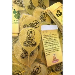 Lá Bồ Đề mạ vàng mang lại bình an cho gia đình - QNV160C