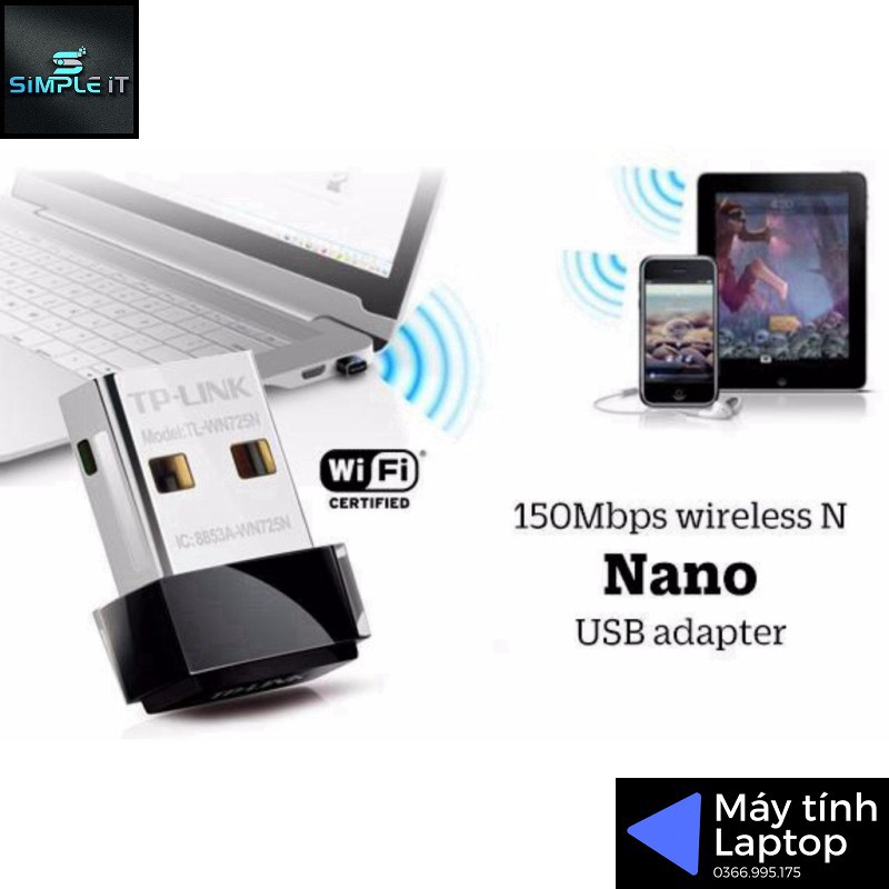 Usb thu Wifi Tplink TL- WN 725N _ Bảo hành chính hãng đổi mới trong thời gian 24 tháng bảo hành