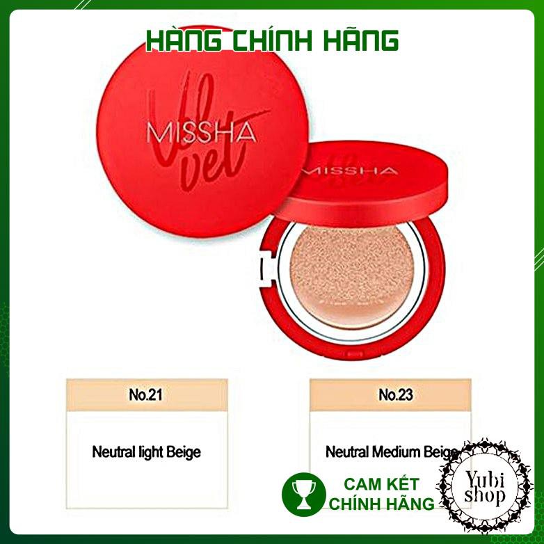 [HÀNG AUTH] PHẤN NƯỚC HÀN QUỐC MISSHA VELVET FINISH CUSHION SPF50+ PA+++ MỎNG MỊN, CHE PHỦ TỐT, LÂU TRÔI - HN