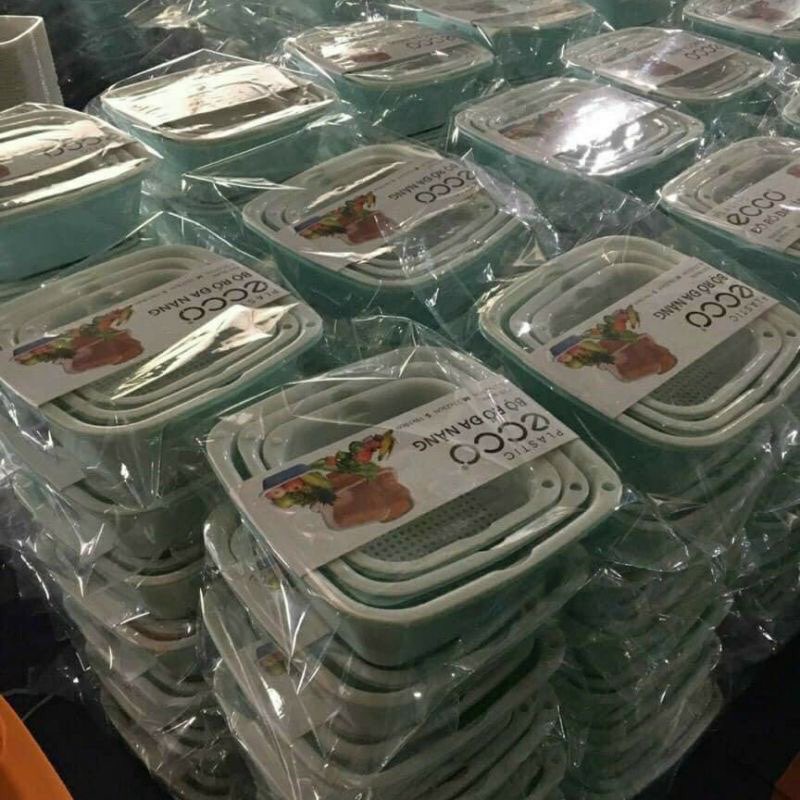 Ecoco❤️ Bộ Rổ 6 Món Kèm Chậu Nhựa Đựng Đồ Đa Năng Chính Hãng ECOCO Giao Màu Ngẫu Nhiên