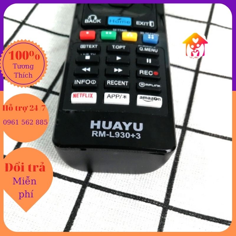 Điều khiển tivi LG đa năng HUAYU-RM-L930+3 dùng cho mọi loại TV LG tại Việt Nam