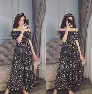 Váy maxi bệt vai