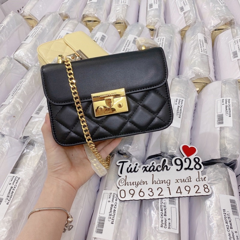 (Mới 2022) Túi CK đinh sườn ô trám size 18cm