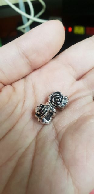 Charm bạc s925 hoa hồng  vừa vòng charm pan, troll, soufeel, pnj ..