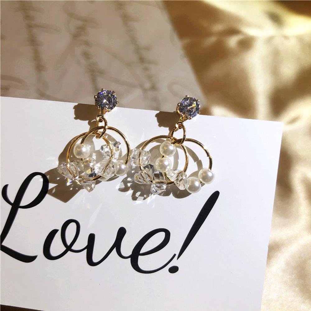 Bông Tai VANES1 Dạng Chuỗi Hạt Tròn Cho Nữ|Trang Sức Thời Trang Đơn Giản