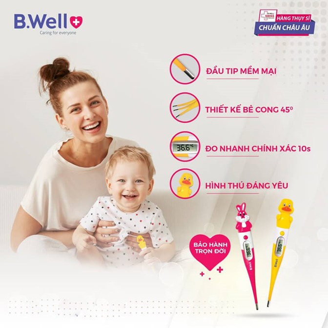 Nhiệt kế điện tử B.Well WT06 flex hình vịt dễ thương