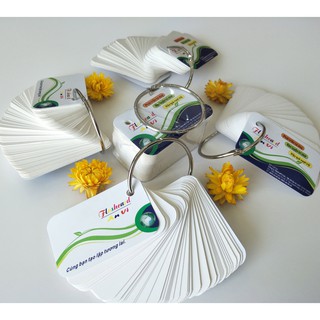 500 thẻ flashcard kích thước 4x7 cm bo 4 góc siêu đẹp học ngoại ngữ