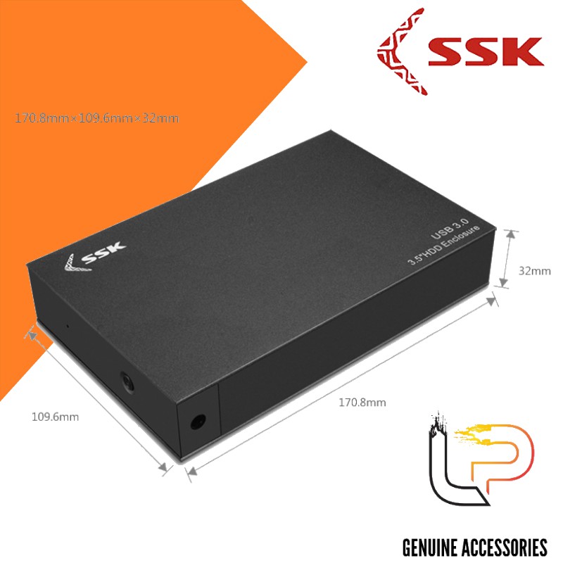 Hộp Đựng Ổ Cứng 3.5 inch USB 3.0 SSK HE-G3000 - HDD Box 3.5 SSK HE-G3000