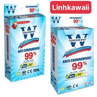 KHẨU TRANG Y TẾ WAKAMONO – (4 Lớp, Hộp 10 Cái)