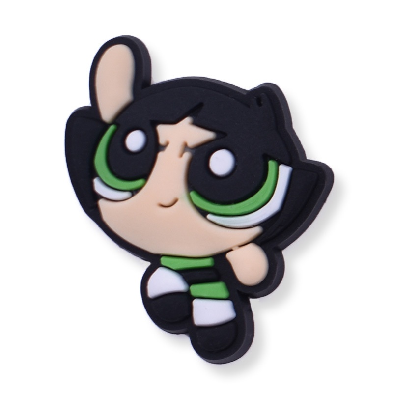 1 Cái Powerpuff Girls Croc Jibitz Charm Shoes Accessorie Croccs Jibbit Bae Clog Pin Trang Trí Dép Cho Nữ