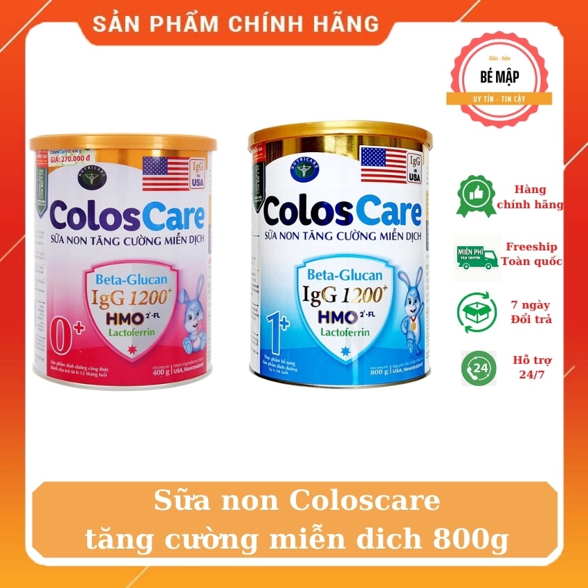 (Date 2022) Sữa Coloscare 0+, 1+ 400g