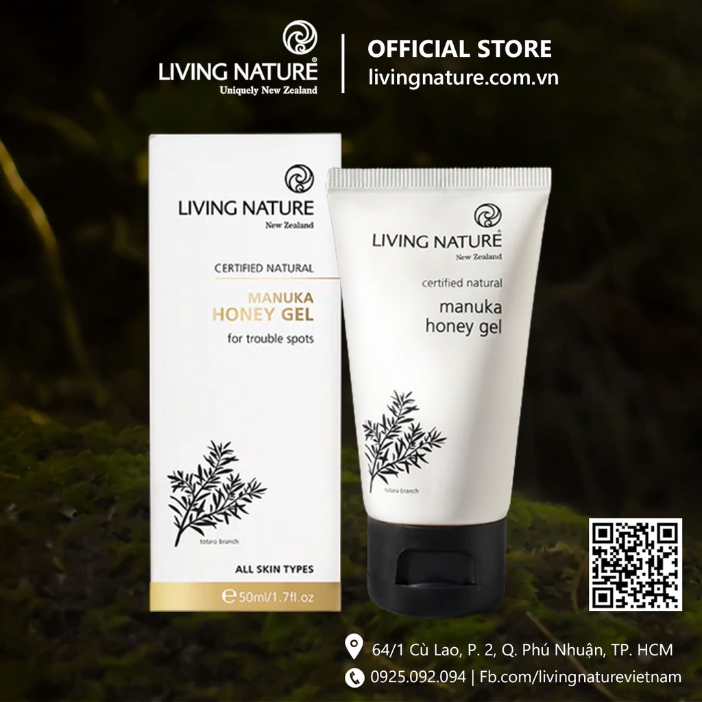 Gel mụn Living Nature Manuka Honey Gel 50ml