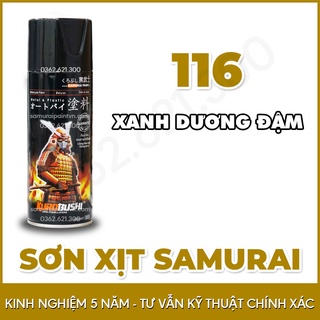 Chai sơn samurai màu xanh dương đậm 116 - Sơn xịt samurai