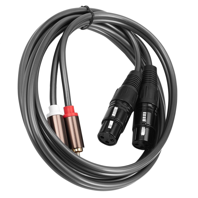 Cáp Chuyển Đổi Dual Female Xlr Sang Rca 2 Xlr Female Sang 2 Rca Male