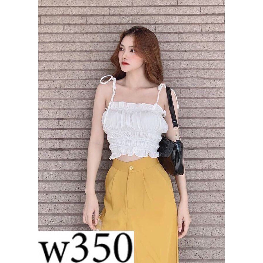 Set bộ áo nhun bèo kèm quần ống rộng thời trang
