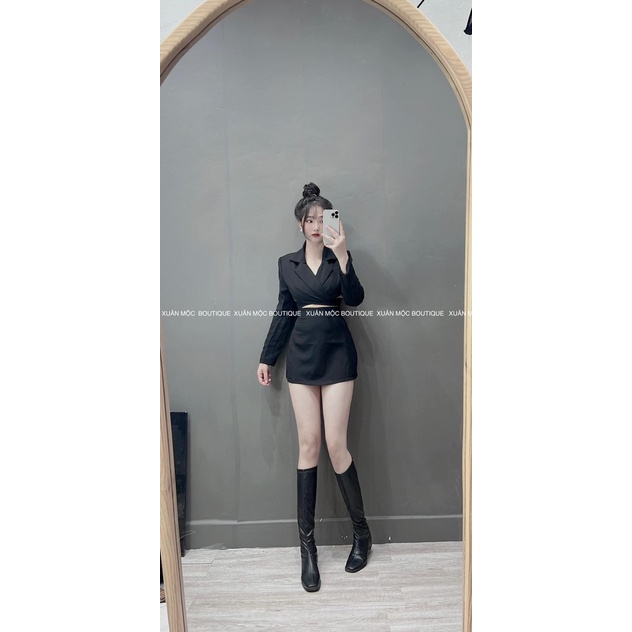 Sét vest croptop chéo ngực thắt dây bigsize Kim Ngân từ 50kg đến 100kg