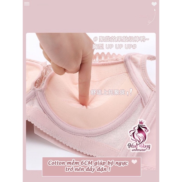 Áo lót ren Thái siêu độn dày 6CM, áo lót siêu tạo khe nâng ngực, áo lót ren không gọng