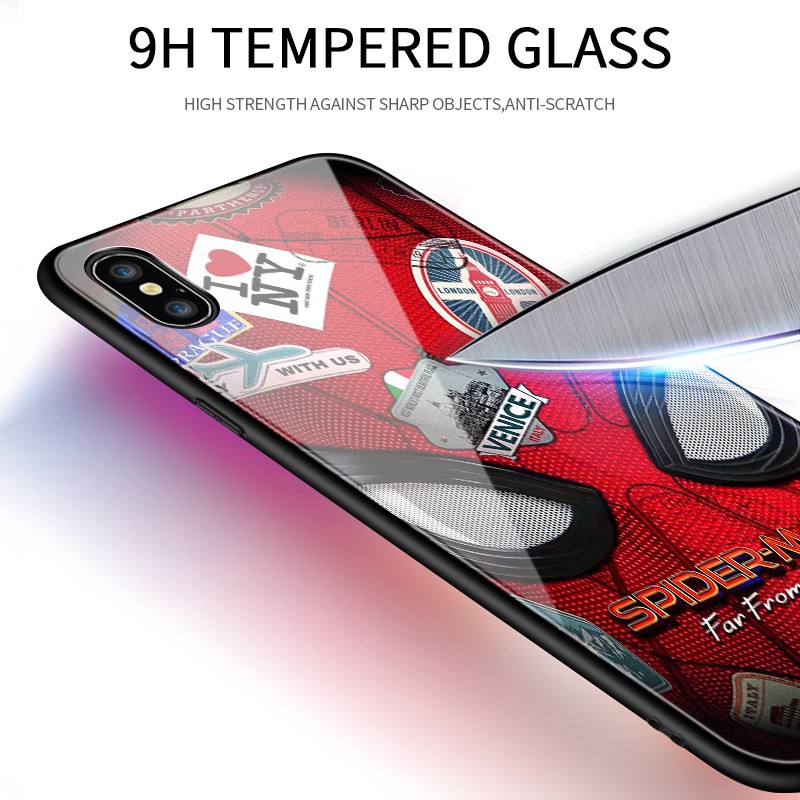 Samsung Galaxy Note 8 Note 9 Note 10 20 Ultra Plus Pro Lite For Casing Phone Case Marvel Avengers Spiderman Superhero Spider-man Far From Home Shockproof Hard Cover Tempered Glass Back Cases Ốp lưng điện thoại