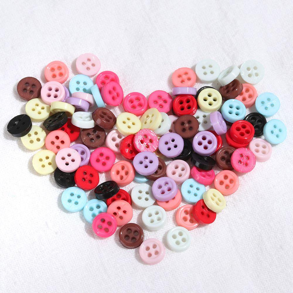 Set 1 / 20 / 50 Nút Tròn Nhiều Màu Sắc Trang Trí Quần Áo Búp Bê LAYOR1