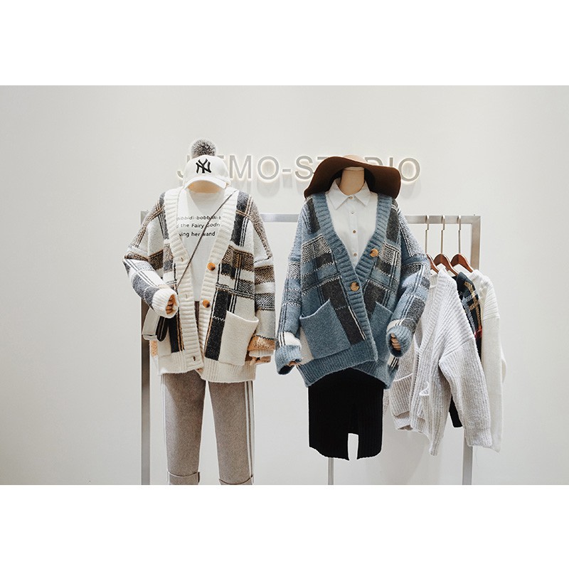 Áo khoác cardigan chất liệu dệt kim xinh xắn thời trang dáng rộng thời trang cho nữ | BigBuy360 - bigbuy360.vn